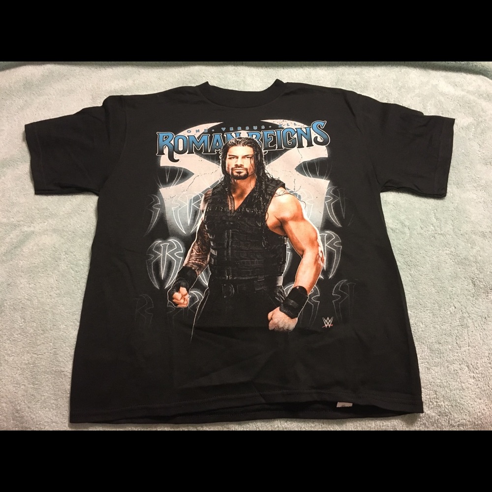 Roman Reigns WWE Youth Boys Tee Shirt Black